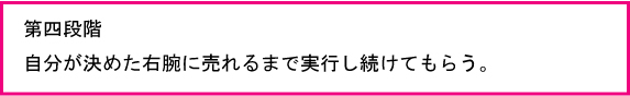 売れるまで実行し続けてもらう