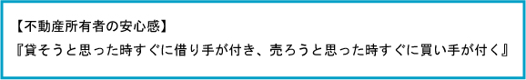 不動産所有者の安心感